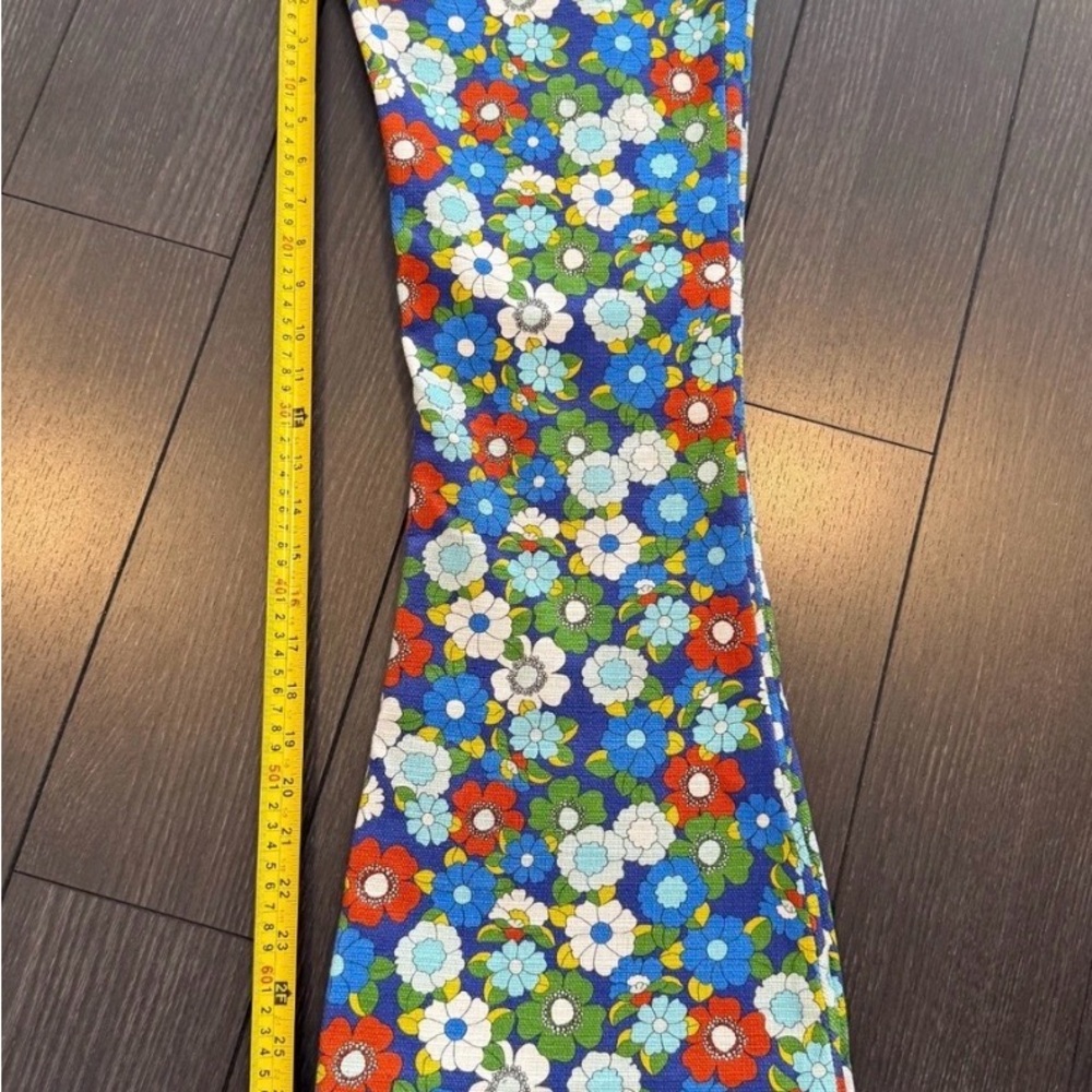 Smythe Floral Bootcut Pants - Blue and White - Picture 7 of 8